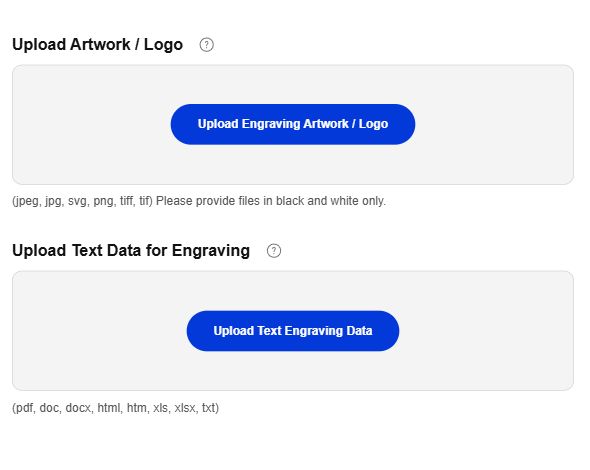 A to Z Engraving — Personalization interface